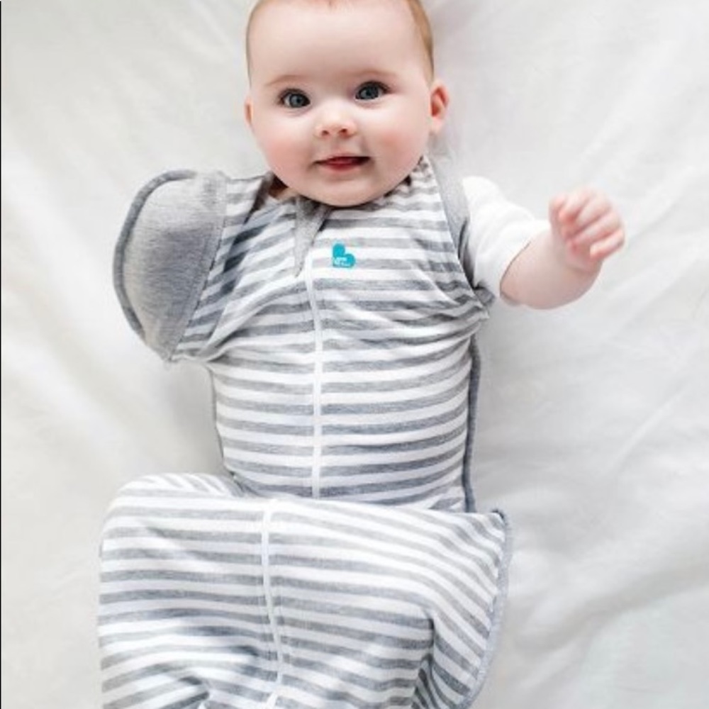 Love To Dream Swaddle UP Transition Bag, Gray, Medium 13-18.5 lbs, Zip-Off Wings